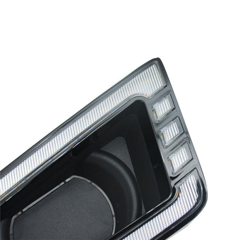 For Toyota Tacoma 2012-2015 1 Pair Car DRL Light Bright White+Yellow LED Turn Signal Fog Lamp