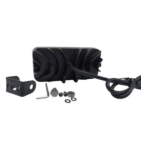 JP-V69 Motorcycle Off-Road Vehicle LED Spotlight Yellow+White Strobe Red+Blue Warning Headlight