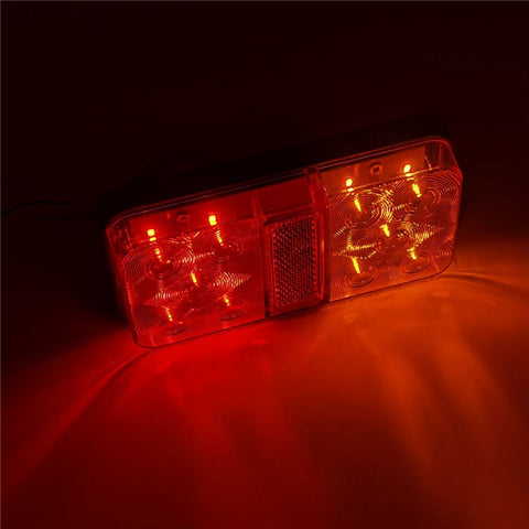 A4138 10-LED Trailer Tail Light Kit for 12V Truck Vehicles Water Resistant Turn Signal Light with Cable Ties