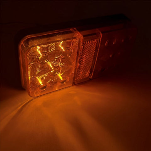 A4138 10-LED Trailer Tail Light Kit for 12V Truck Vehicles Water Resistant Turn Signal Light with Cable Ties