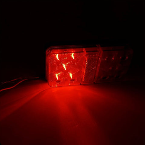 A4138 10-LED Trailer Tail Light Kit for 12V Truck Vehicles Water Resistant Turn Signal Light with Cable Ties