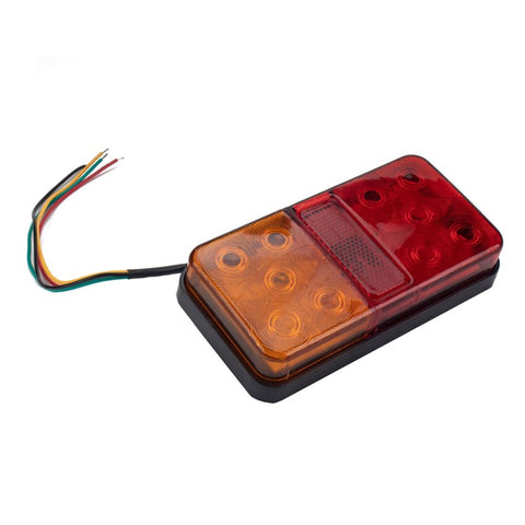 A4138 10-LED Trailer Tail Light Kit for 12V Truck Vehicles Water Resistant Turn Signal Light with Cable Ties