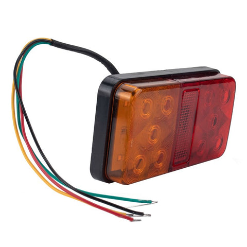 A4138 10-LED Trailer Tail Light Kit for 12V Truck Vehicles Water Resistant Turn Signal Light with Cable Ties