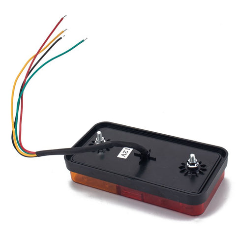 A4134 Waterproof 10-LED Tail Light Kit for 12V Truck, Trailer, Vehicles Turn Signal Light with 8m 5-Core Cable / Cable Ties / License Plate Light