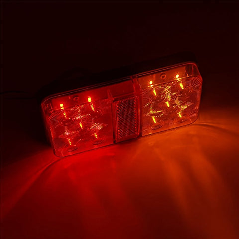 A4132 10-LED Tail Light Kit for 12V Truck, Trailer Vehicles Waterproof Turn Signal Light with 8m 5-Core Cable / Cable Ties