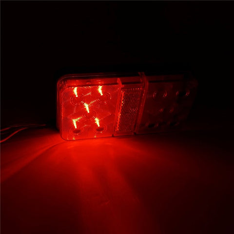 A4132 10-LED Tail Light Kit for 12V Truck, Trailer Vehicles Waterproof Turn Signal Light with 8m 5-Core Cable / Cable Ties