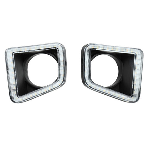 1Pair Decoration Lamp for Toyota Tundra 2014-2021 LED Lights Yellow / White Dual-Color Daytime Running Lights