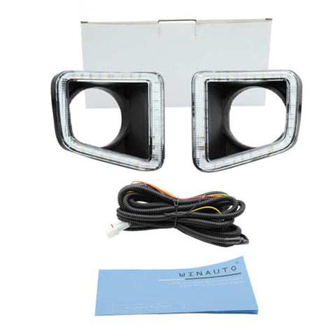 1Pair Decoration Lamp for Toyota Tundra 2014-2021 LED Lights Yellow / White Dual-Color Daytime Running Lights