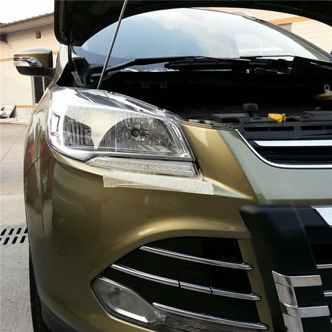 WINAUTO For Ford Kuga / Escape 2013-2015 1 Pair Car DRL Light Waterproof LED Daytime Running Lamp