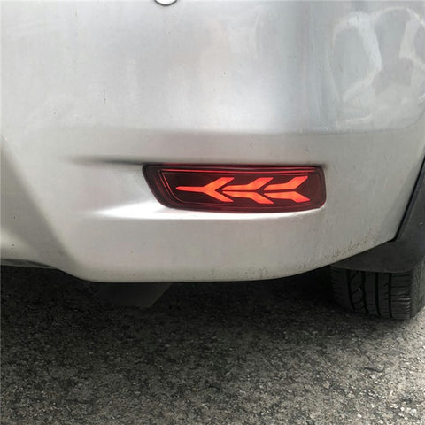 WINAUTO 2Pcs LED Rear Bumper Reflector Lights for Toyota Corolla 2014-2018 Multi-function Brake Light