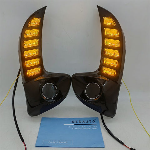 WINAUTO For Toyota Yaris 2020-2021 LED Daytime Running Light Turn Signal Lamp