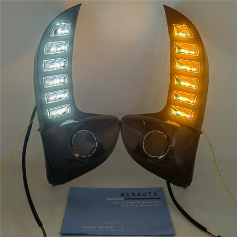 WINAUTO For Toyota Yaris 2020-2021 LED Daytime Running Light Turn Signal Lamp