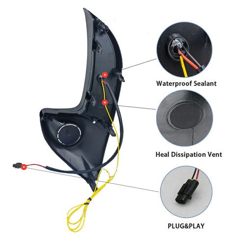 WINAUTO For Toyota Yaris 2020-2021 LED Daytime Running Light Turn Signal Lamp