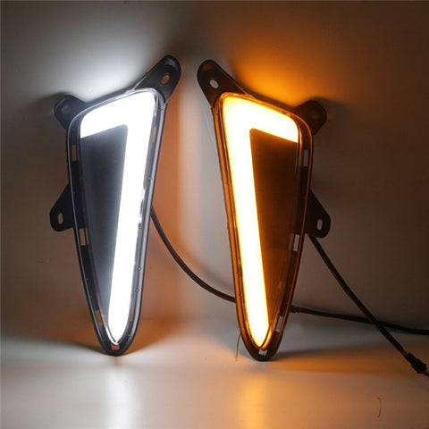 WINAUTO For TOYOTA C-HR  /  IZOA 2017-2020 1 Pair LED Daytime Running Lights Dual-Way Function Car Light