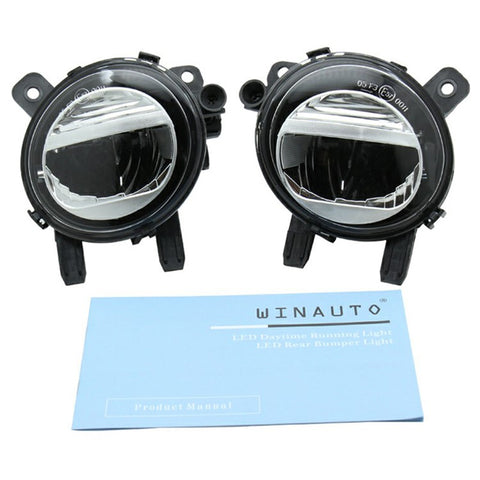 WINAUTO 2Pcs For 1 Series-4 Series 2011-2021 Plastic+Aluminum Alloy Car LED Fog Light