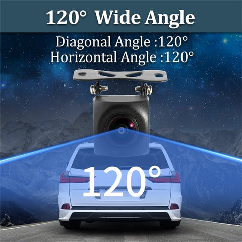 CT31 Car Rear View Camera AHD 1080P Horizontal 120-degree Viewing Angle Backup Camera IP68 Waterproof License Plate Camera with Night Vision for DC 12V Universal Vehicles