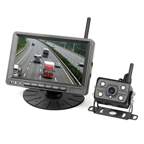 7" Car Monitor Wireless Rearview Blind Spot Reverse Camera Recorder Support Card Loop Recording