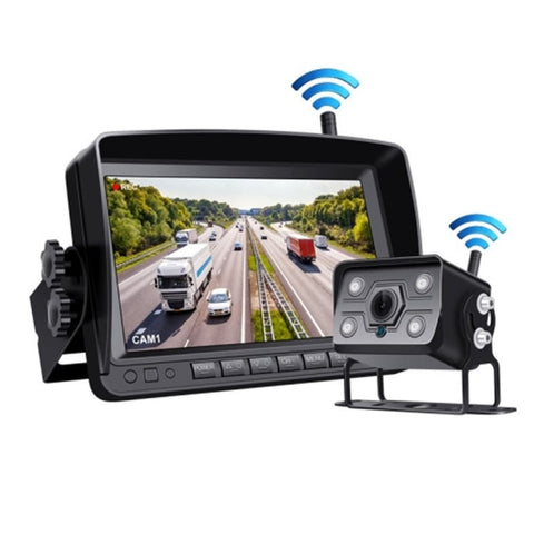 7" Car Monitor Wireless Rearview Blind Spot Reverse Camera Recorder Support Card Loop Recording