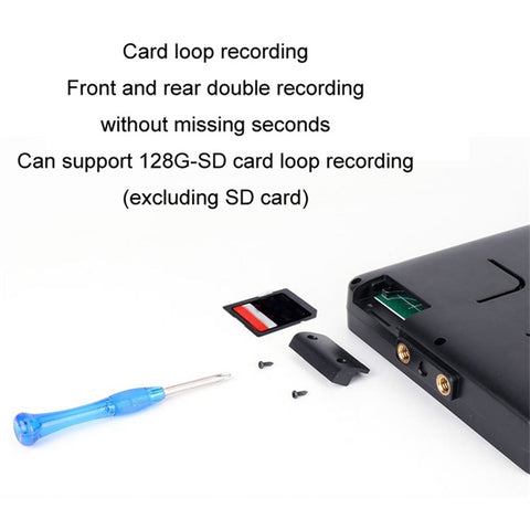 7" Car Monitor Wireless Rearview Blind Spot Reverse Camera Recorder Support Card Loop Recording