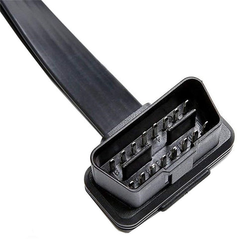 JUNSUNMAY 45cm OBD II 16 Pin Male to Dual Female Cord Adapter Extension Cable with 1 Power Switch