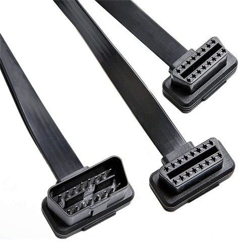 JUNSUNMAY 30cm OBD II 16 Pin Adapter Extension Cable Male to Dual Female Connector Cord