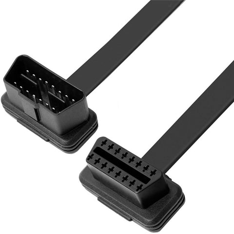 JUNSUNMAY 30cm OBD II 16 Pin Adapter Extension Cable Male to Dual Female Connector Cord