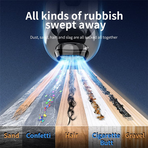 F16 Multifunction Detachable Handheld Mini Car Cleaner with Flashlight Power Bank Function