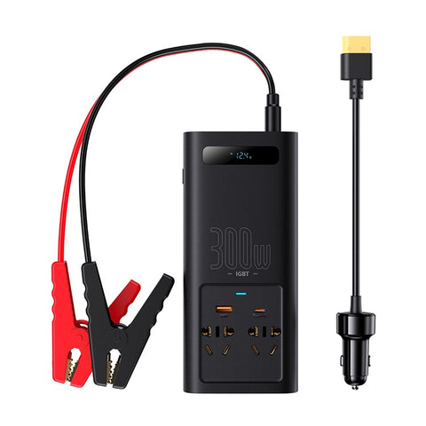 BASEUS BS-CI30-02 IGBT Power Inverter 300W (220V CN/EU) High Power Multi-function Inverter with Cooling Fan for Camping/Self-driving Trip