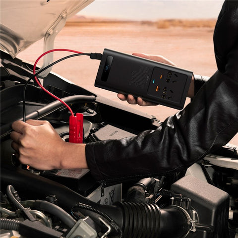BASEUS BS-CI30-02 IGBT Power Inverter 300W (220V CN/EU) High Power Multi-function Inverter with Cooling Fan for Camping/Self-driving Trip