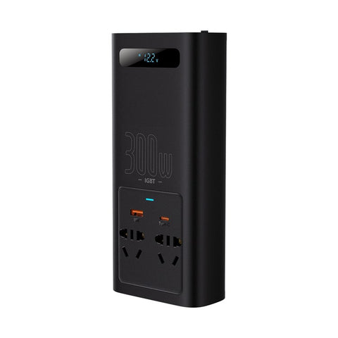 BASEUS BS-CI30-02 IGBT Power Inverter 300W (220V CN/EU) High Power Multi-function Inverter with Cooling Fan for Camping/Self-driving Trip
