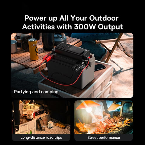 BASEUS BS-CI30-02 IGBT Power Inverter 300W (220V CN/EU) High Power Multi-function Inverter with Cooling Fan for Camping/Self-driving Trip