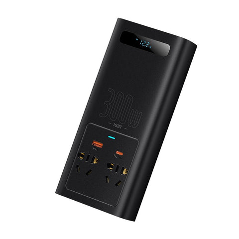 BASEUS BS-CI30-02 IGBT Power Inverter 300W (220V CN/EU) High Power Multi-function Inverter with Cooling Fan for Camping/Self-driving Trip