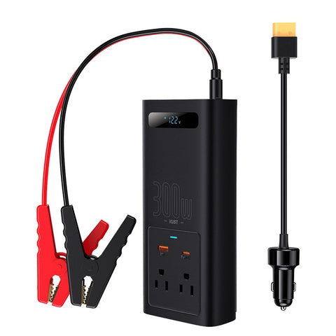 BASEUS BS-CI30-01 IGBT Power Inverter 300W (110V US/JP ) Multi-function High Power Inverter with Cooling Fan for Outdoor Camping