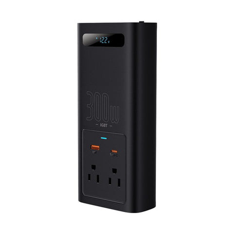 BASEUS BS-CI30-01 IGBT Power Inverter 300W (110V US/JP ) Multi-function High Power Inverter with Cooling Fan for Outdoor Camping
