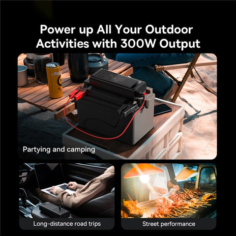 BASEUS BS-CI30-01 IGBT Power Inverter 300W (110V US/JP ) Multi-function High Power Inverter with Cooling Fan for Outdoor Camping