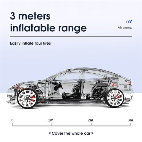 CARSUN c2814 Cordless Car Air Pump Smart Digital Display Auto Tire Air Compressor with LED Light