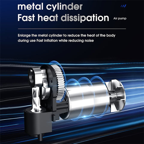 CARSUN c2814 Cordless Car Air Pump Smart Digital Display Auto Tire Air Compressor with LED Light