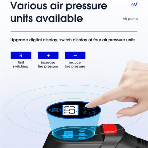 CARSUN c2814 Cordless Car Air Pump Smart Digital Display Auto Tire Air Compressor with LED Light