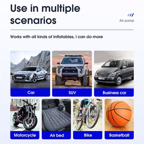 CARSUN c2814 Cordless Car Air Pump Smart Digital Display Auto Tire Air Compressor with LED Light