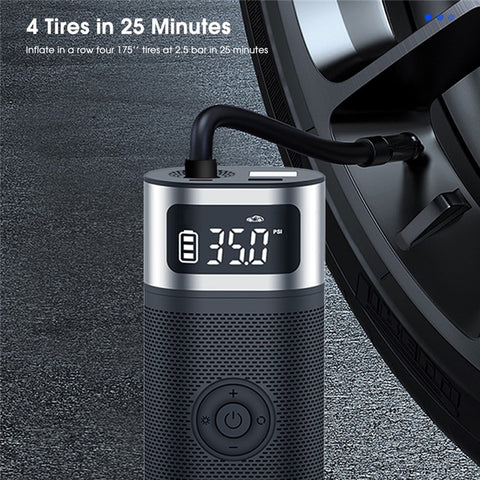 CARSUN T2190 Mini Car Tire Inflator 150PSI Portable Air Compressor Motorcycle Bicycle Tire Electric Air Pump
