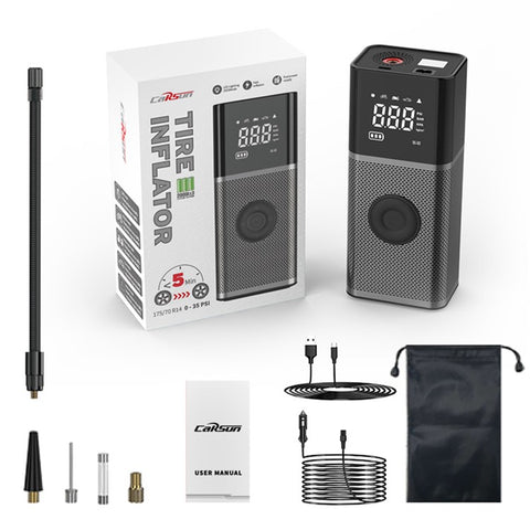 CARSUN T2220 150PSI Portable Air Pump Digital Display Cordless Car Tire Inflator Electric Air Pump