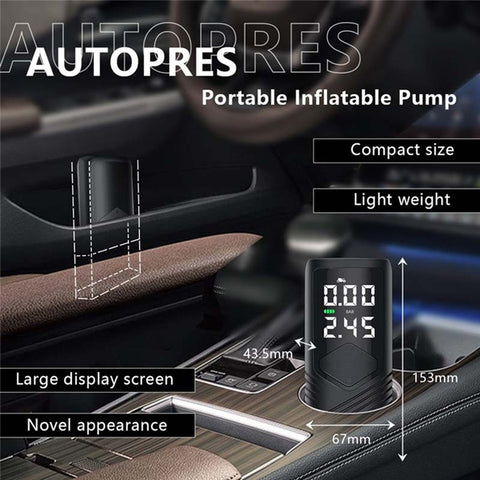 AERMOTOR Wireless Smart Car Air Pump Portable Flashlight Rechargeable Inflator for SUV Tire