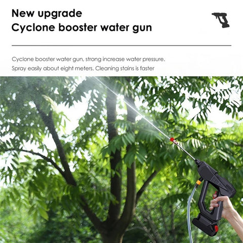 8107 Wireless Lithium-ion Battery Charging Car Wash Machine 200W Household Electric Water Spray Gun