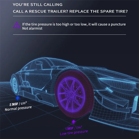 CARSUN C1811 Electric Air Pump Digital Display Wireless Car Motorcycle Tire Inflator with LED Light