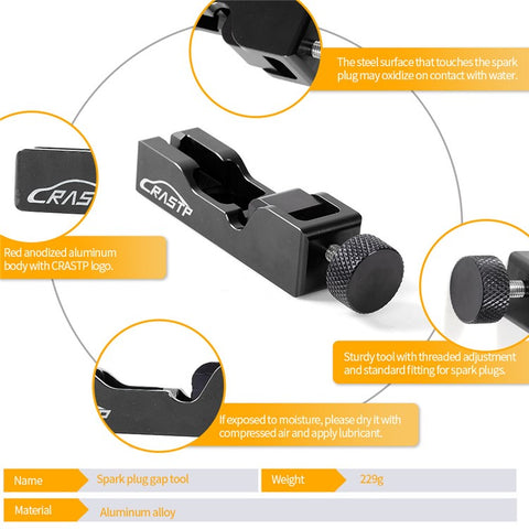 RASTP BTD023 Car Universal Spark Plug Gap Adjustment Tool with Feeler Gauge