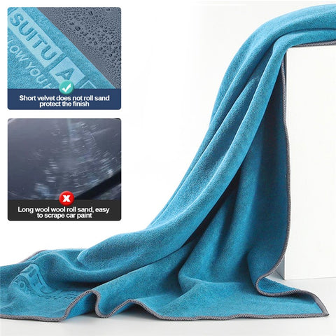 SUITU ST-9002-4F 60x180CM Microfiber Cleaning Cloth Ultra Water-Absorbent Towel for Car Window Glass Washing