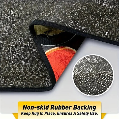 4Pcs / Set Pattern Printed Car Front+Rear Floor Mat Anti-Slip Neoprene Vehicle Interior Floor Pad
