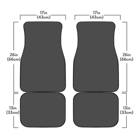 4Pcs / Set Retro Bohemian Style Car Front+Rear Floor Mat Neoprene Vehicle Interior Decorative Floor Pad
