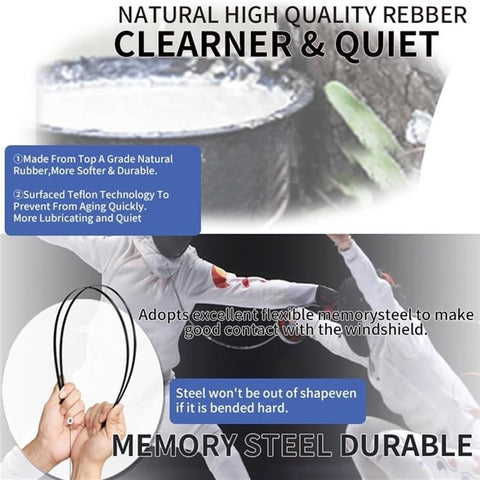 1Pc Universal Three-Stage Car Wiper Blade ABS+Rubber Noiseless Vehicle Wiper Blade