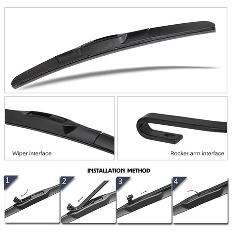 1Pc Universal Three-Stage Car Wiper Blade ABS+Rubber Noiseless Vehicle Wiper Blade